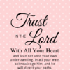 Christian Wallpaper – Pink Proverbs 3:5-6