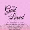 Christian Wallpaper – Pink Violet John 3:16
