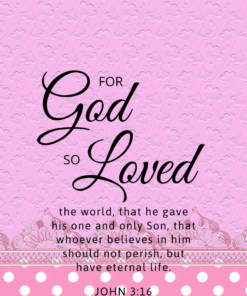 Christian Wallpaper – Pink Violet John 3:16