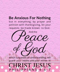 Christian Wallpaper – Pink Violet Philippians 4:6-7