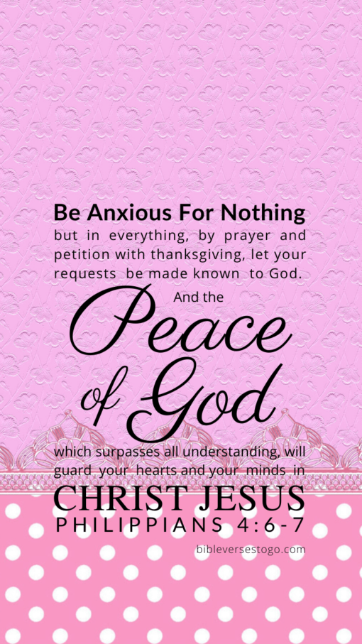 Christian Wallpaper – Pink Violet Philippians 4:6-7