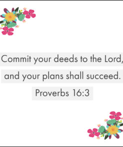 Proverbs 16:3 - Your Plans Shall Succeed - Bible Verses To Go