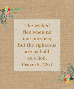 Proverbs 28:1 - Bold as a Lion - Bible Verses To Go