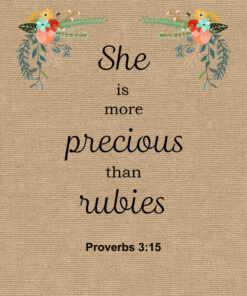 Proverbs 3:15 - More Precious than Rubies - Bible Verses To Go