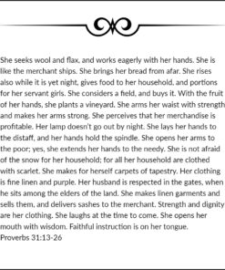 Proverbs 31:13-26 - Strength and Dignity Are Her Clothing - Bible Verses To Go