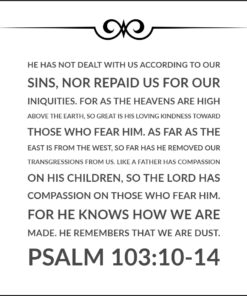 Psalm 103:10-14 - He Removed Our Transgressions From Us - Bible Verses To Go