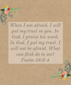 Psalm 56:3-4 - I Will Not Be Afraid - Bible Verses To Go