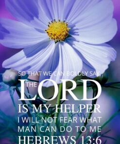 Christian Wallpaper - Purple Field Hebrews 13:6