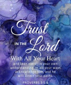 Christian Wallpaper – Purple Proverbs 3:5-6