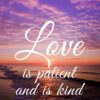 Christian Wallpaper - Purple Surf 1 Corinthians 13:4