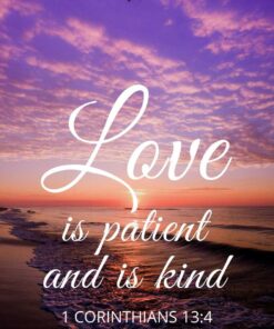 Christian Wallpaper - Purple Surf 1 Corinthians 13:4