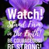 Christian Wallpaper - Purple n Blue 1 Corinthians 16:13