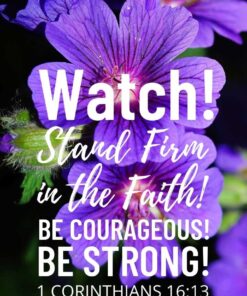 Christian Wallpaper - Purple n Blue 1 Corinthians 16:13