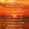 Christian Wallpaper - Red Sunrise Luke 1:78-79