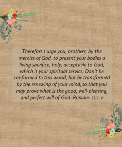 Romans 12:1-2 - Transformed by the Renewing of Your Mind - Bible Verses To Go