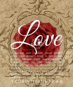 Christian Wallpaper – Rose Diamond 1 Corinthians 13:4-8