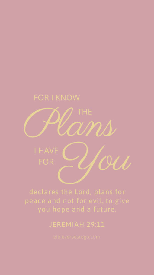 Christian Wallpaper – Rose Gold Jeremiah 29:11