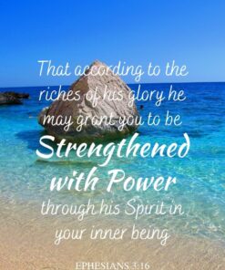 Christian Wallpaper - Sardinia Beach Ephesians 3:16