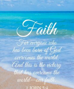 Christian Wallpaper - Sea Blue 1 John 5:4