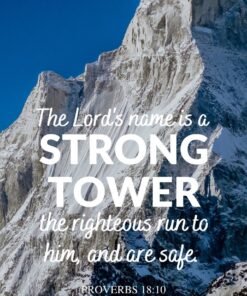 Christian Wallpaper - Snow Caps Proverbs 18:10