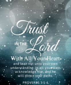Christian Wallpaper - Snowfall Proverbs 3:5-6