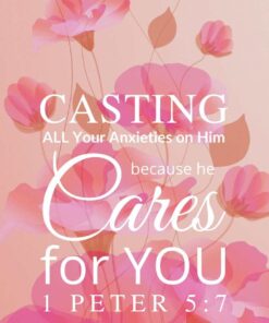 Christian Wallpaper – Soft Floral 1 Peter 5:7
