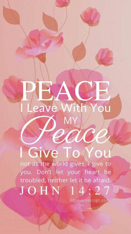 Christian Wallpaper – Soft Floral John 14:27