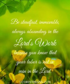 Christian Wallpaper - Spring Blooms 1 Corinthians 15:58