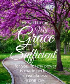 Christian Wallpaper - Spring Path 2 Corinthians 12:9