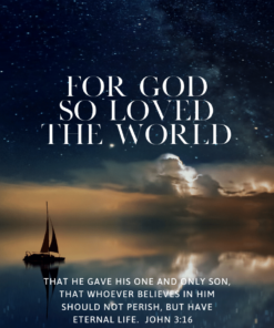 Christian Wallpaper - Starlit Boat John 3:16