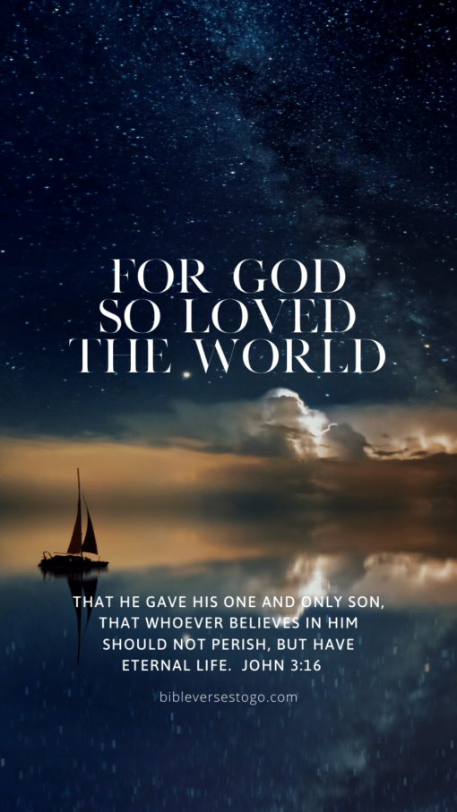 Christian Wallpaper - Starlit Boat John 3:16