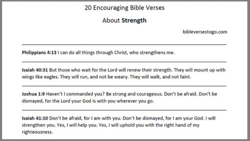 Bible Verses About Strength