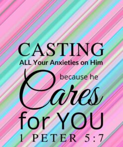 Christian Wallpaper – Stripes 1 Peter 5:7
