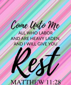 Christian Wallpaper – Stripes Matthew 11:28