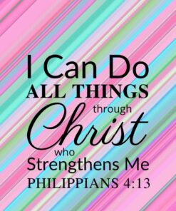 Christian Wallpaper – Stripes Philippians 4:13