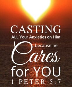 Christian Wallpaper – Sun Heart 1 Peter 5:7