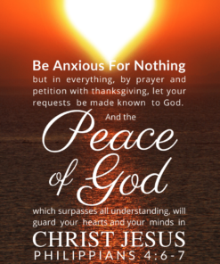 Christian Wallpaper – Sun Heart Philippians 4:6-7