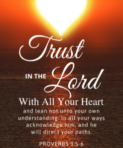 Christian Wallpaper – Sun Heart Proverbs 3:5-6