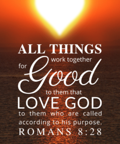 Christian Wallpaper – Sun Heart Romans 8:28