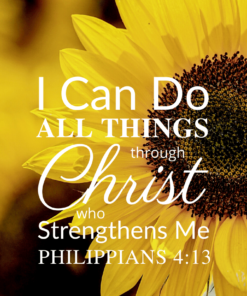 Christian Wallpaper - Sunflower Philippians 4:13