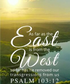 Christian Wallpaper - Sunlit Lake Psalm 103:12