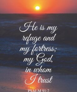 Christian Wallpaper - Sunset Beach Psalm 91:2