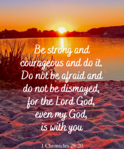 Christian Wallpaper - Sunset Sand 1 Chronicles 28:20