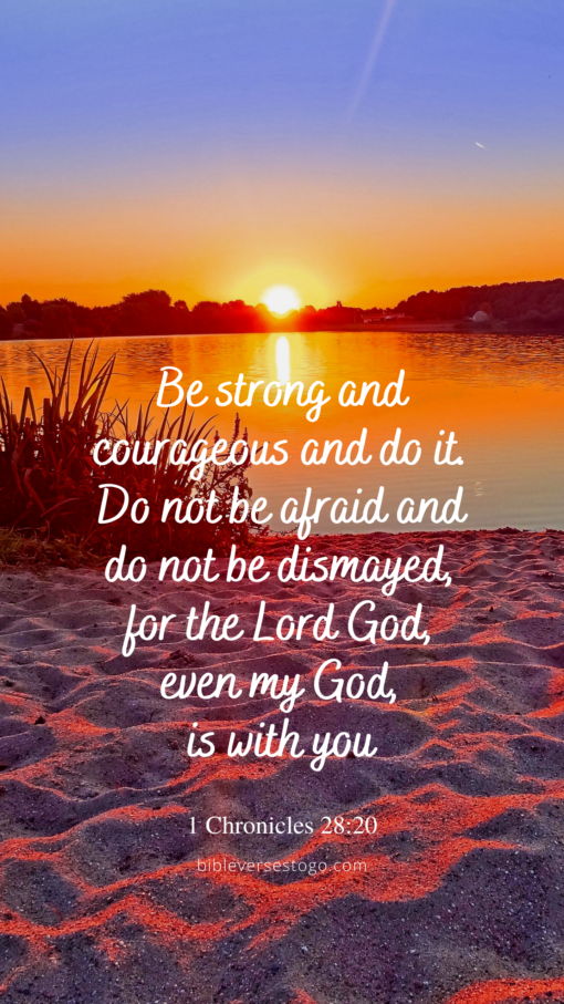 Christian Wallpaper - Sunset Sand 1 Chronicles 28:20
