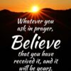 Christian Wallpaper - Sunset Sky Mark 11:24