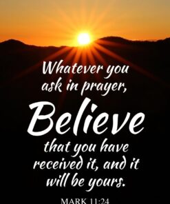 Christian Wallpaper - Sunset Sky Mark 11:24