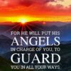 Christian Wallpaper - Sunset Rays Psalm 91:11