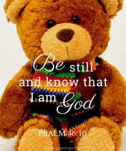 Christian Wallpaper – Teddy Psalm 46:10