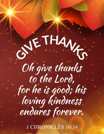 Thanksgiving 1 Chronicles 16:34