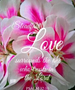 Christian Wallpaper - Touch of Pink Psalm 32:10